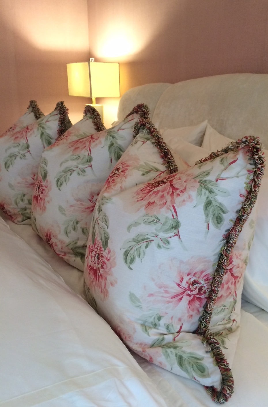 Colorado Mountain Estate Interior pillows on bed