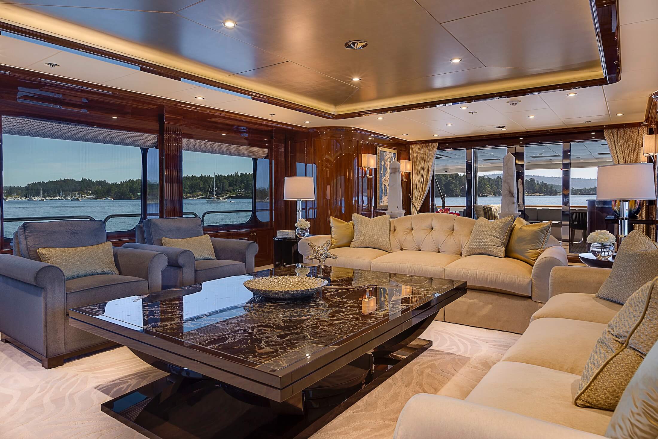 D'Natalin Luxury Yacht seating area