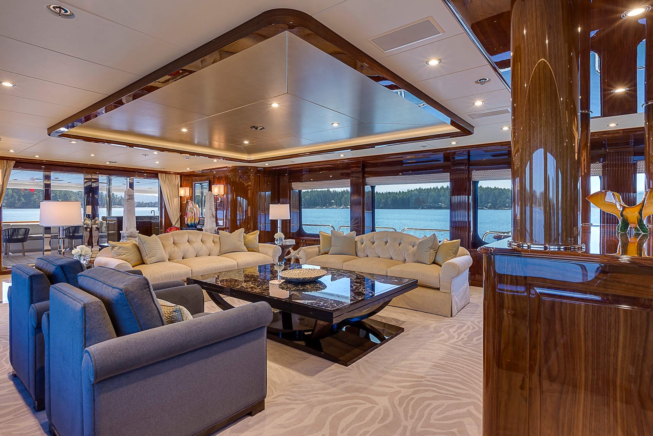 D'Natalin Luxury Yacht seating area