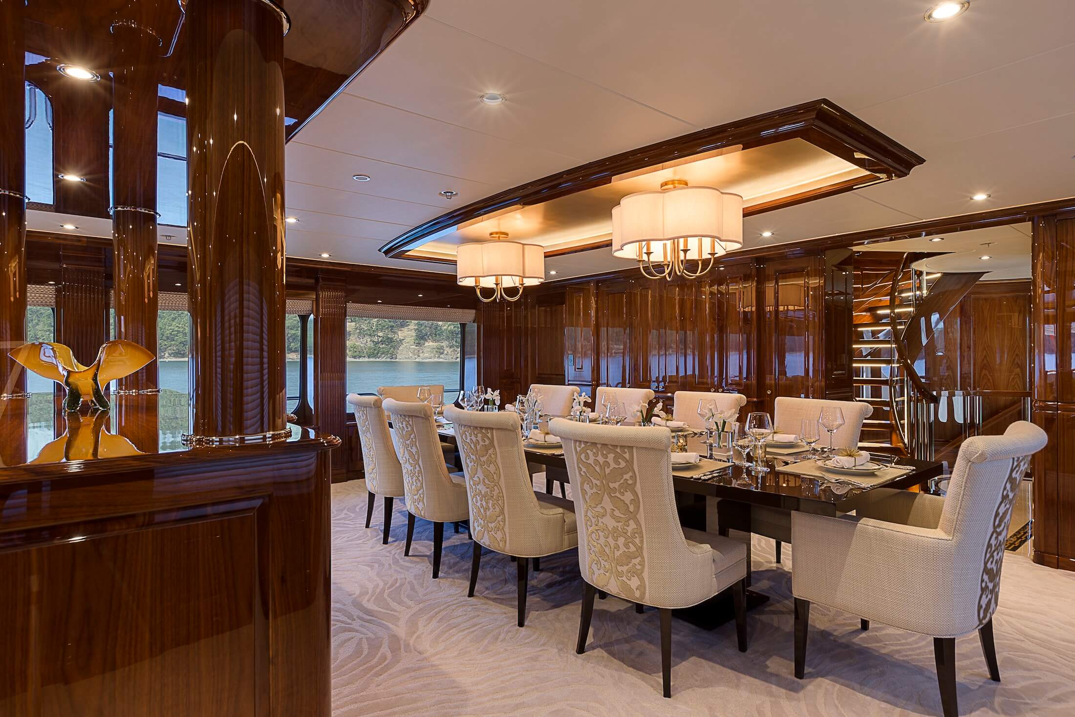 D'Natalin Luxury Yacht dining area