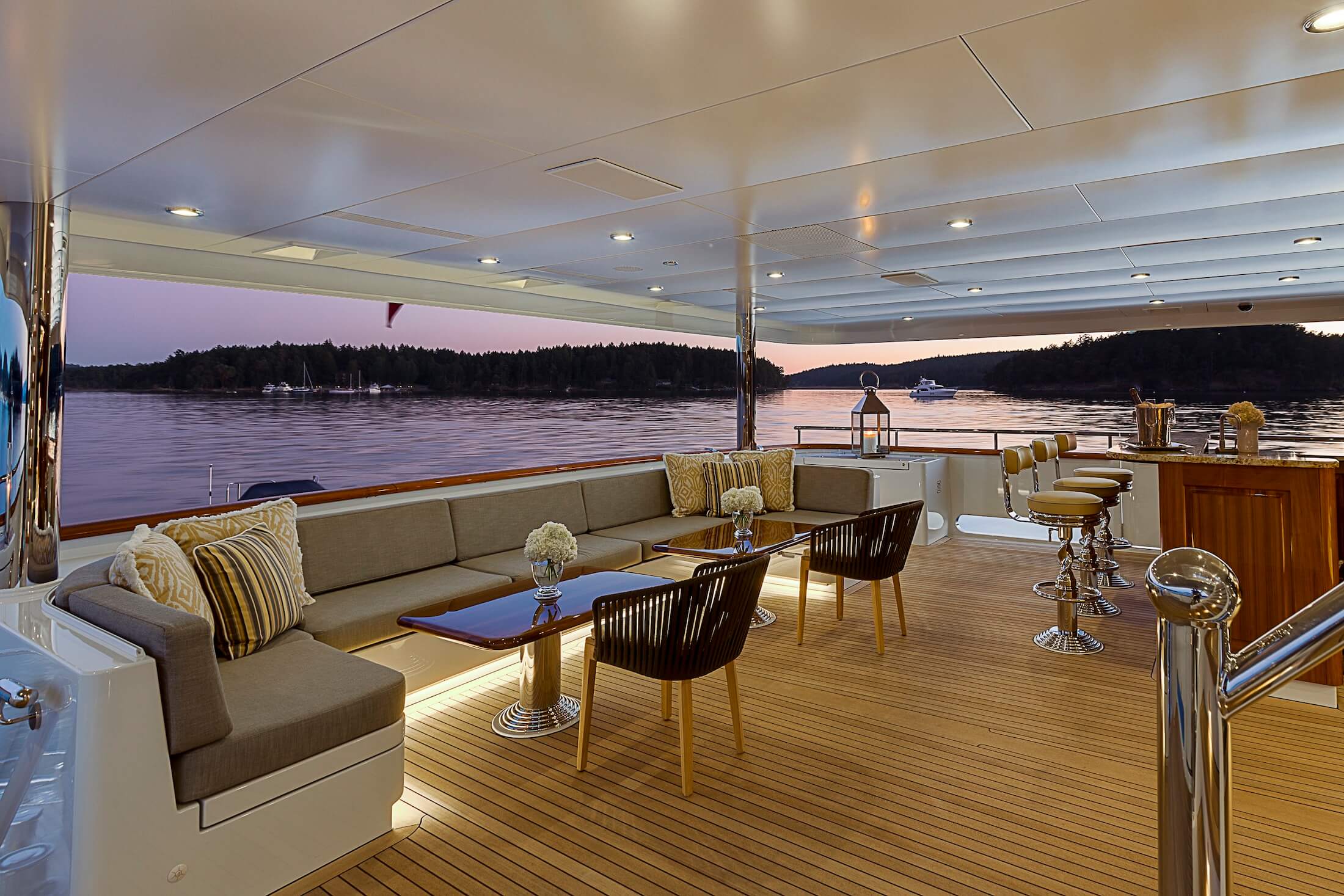 D'Natalin Luxury Yacht exterior seating area