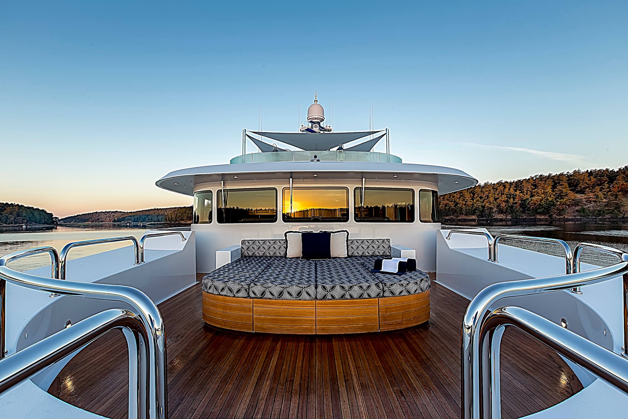 D'Natalin Luxury Yacht exterior top deck seating