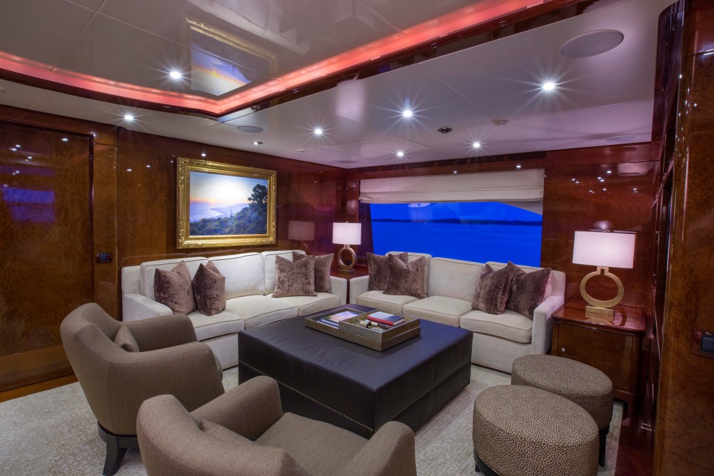 Domani Luxury Yacht Interior seating area